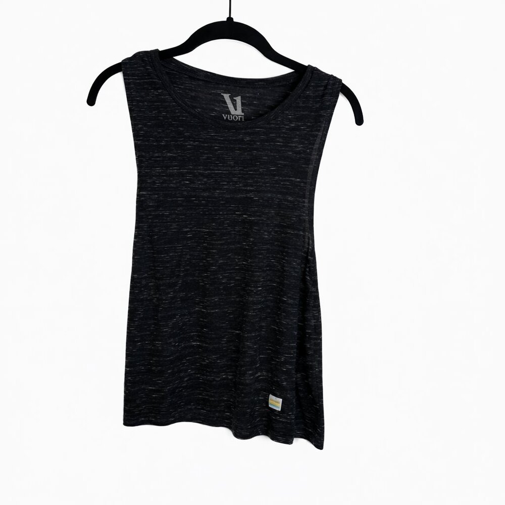 Vuori Womens Performance Tank Top Size Small Black Heather Athletic Workout Top